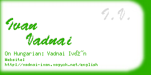 ivan vadnai business card